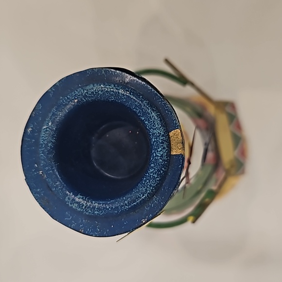 Vintage Robert Alan Candle Co. Handpainted Metal Candlestick Holder - Picture 5 of 13